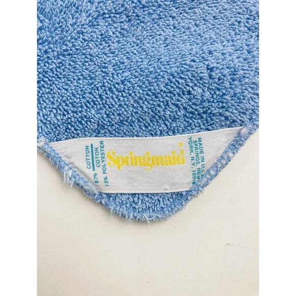 Vintage Springmaid Avanti Towel Set 5 Daisy Polka Dot Bow Blue Green Body Wash C - Picture 11 of 11